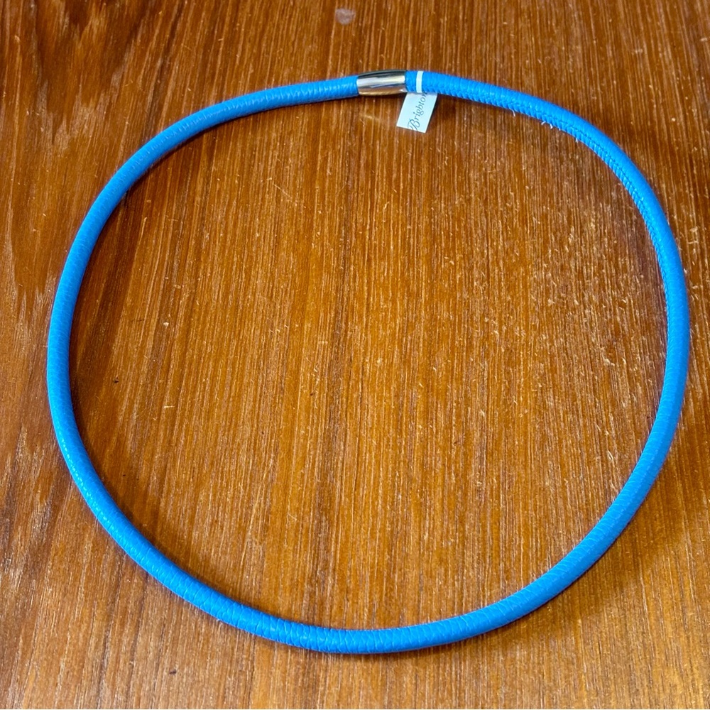 🆕 Brighton Triple Woodstock leather bracelet in Bright blue Fits beads & charms - Picture 3 of 9